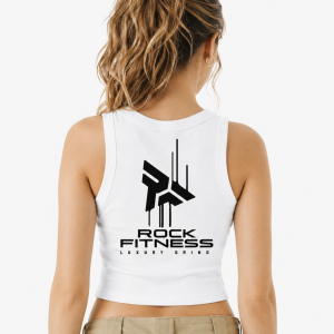 Women's Sleeveless Crop Top - White